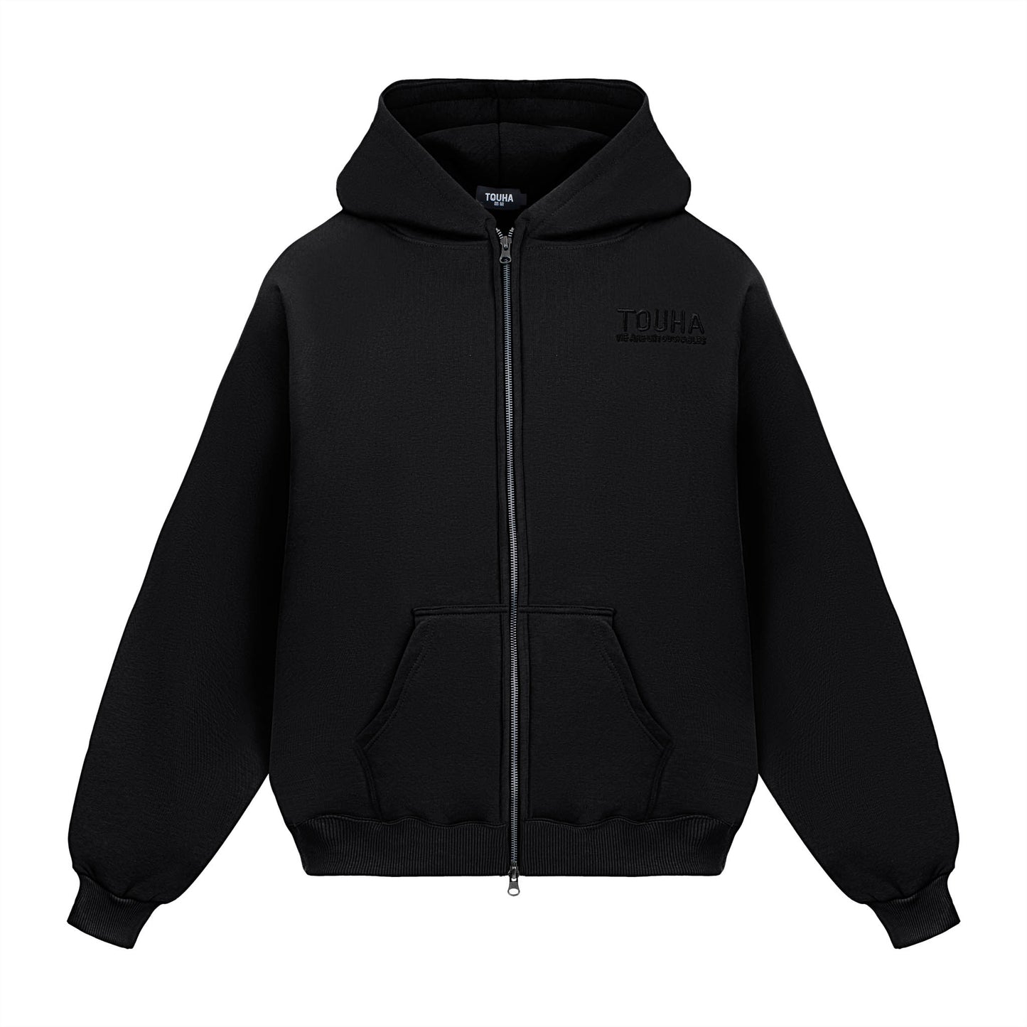 BLACK CORE ZIP HOODIE
